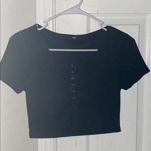 Button up crop top